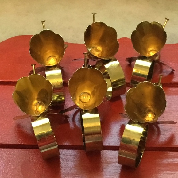 6 silver plated angel napkin holders, trumpeting angels napkin holders -used - Picture 6 of 9